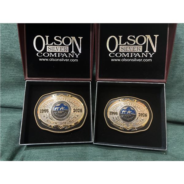 His and Hers Anniversary belt buckles
