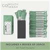 Image 7 : 4 Boxes of GO Mouthwash Individual Portable Packs/Travel Mouthwash (80 Packets Total) New Sealed!