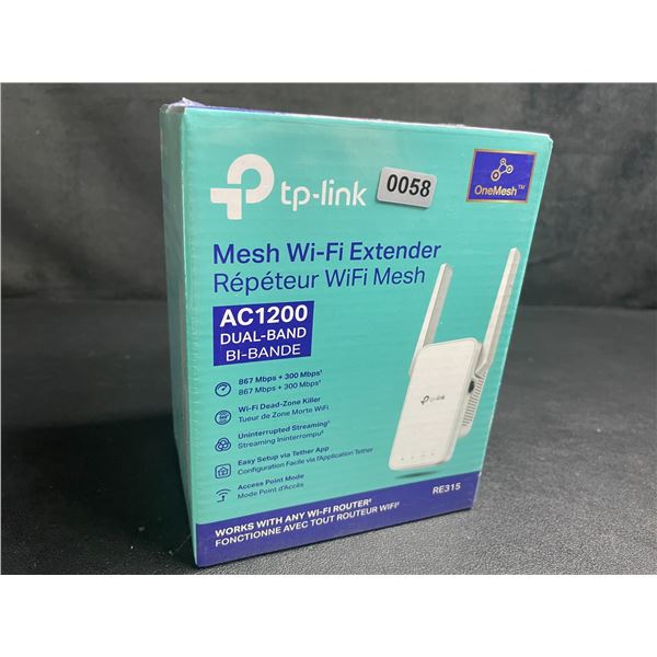 TP-Link AC1200 Mesh Wi-Fi Extender/WiFi Booster - Works with Any WiFi Router - New Sealed!