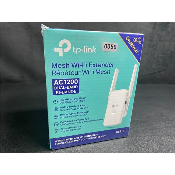 TP-Link AC1200 Mesh Wi-Fi Extender/WiFi Booster - Works with Any WiFi Router - New Sealed!