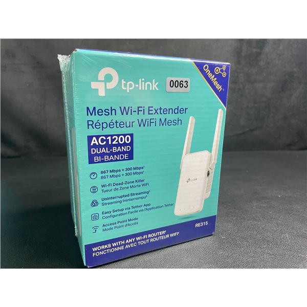 TP-Link AC1200 Mesh Wi-Fi Extender/WiFi Booster - Works with Any WiFi Router - New Sealed!