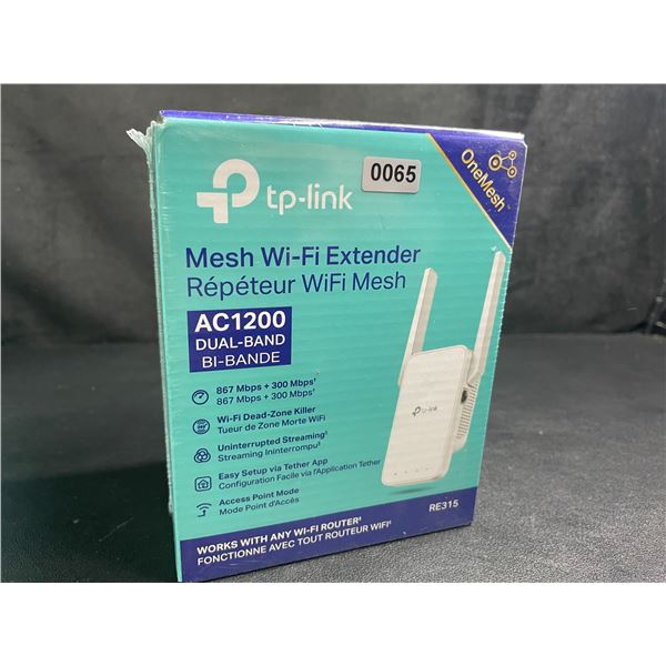 TP-Link AC1200 Mesh Wi-Fi Extender/WiFi Booster - Works with Any WiFi Router - New Sealed!