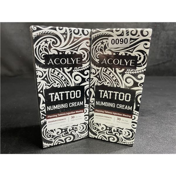 2 Boxes of Acolye Tattoo Numbing Creams - Max Strength/Long-Lasting Numbness (60ml) - New Sealed