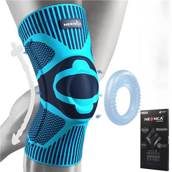 2 Neenca Knee Braces (4XL) Knee Compression Sleeves for Pain/Injury/Sports - New