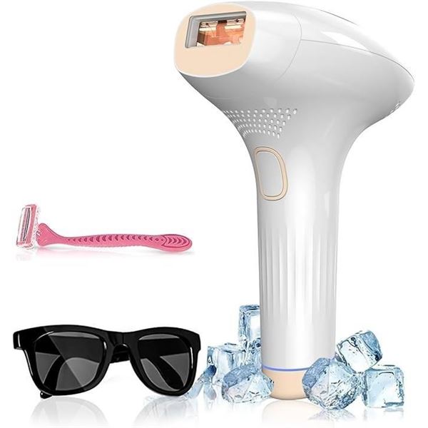 Ice-Cooling IPL At-Home Laser Hair Removal Device; 9 Energy Levels; Painless - New Sealed!