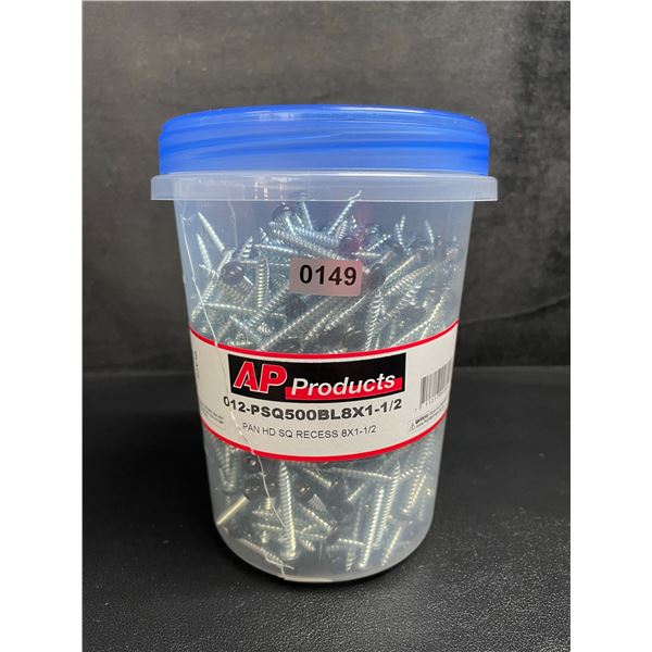 Tub of 500pcs #8 Pan Head Screws 1-1/2" - New