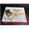Image 2 : 1 Metal Cash Box/Money Lock Box with Key - Red - Portable Money Box - New Sealed