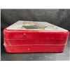 Image 3 : 1 Metal Cash Box/Money Lock Box with Key - Red - Portable Money Box - New Sealed