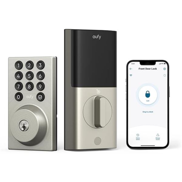 EUFY Smart Lock C30; Keyless Entry Door Lock Built-In Wifi Smart Lock with App Control - NEW