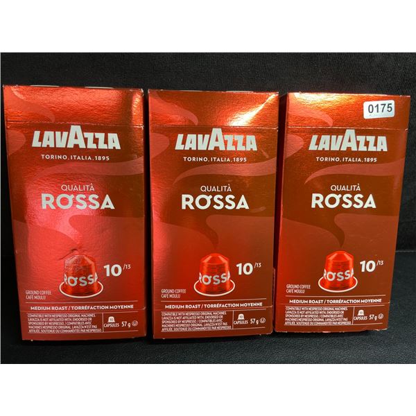 3 Boxes of Lavazza Qualita Rossa Medium Roast Cofee Capsules for Nespresso Machines (10pcs Each)