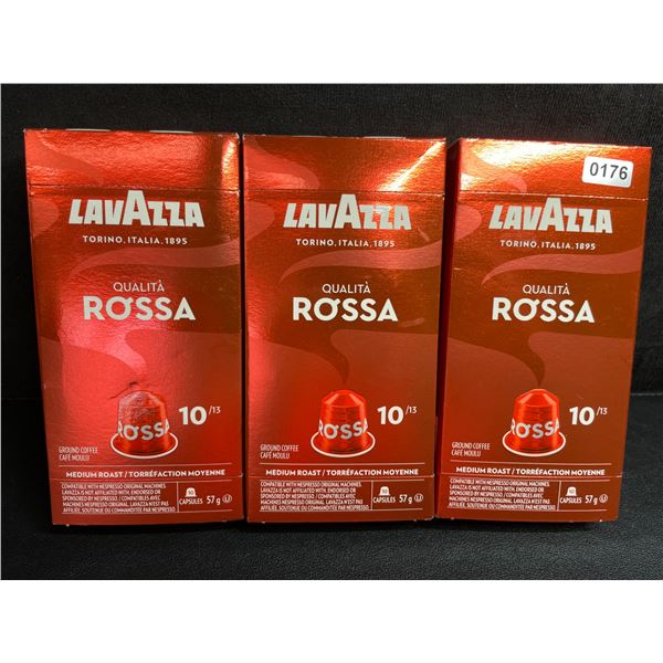 3 Boxes of Lavazza Qualita Rossa Medium Roast Cofee Capsules for Nespresso Machines (10pcs Each)