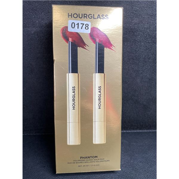 Hourglass Phantom Volumizing Glossy Balm Duo Set (1.7G x 2) Haze & Crave Shades - Brand New