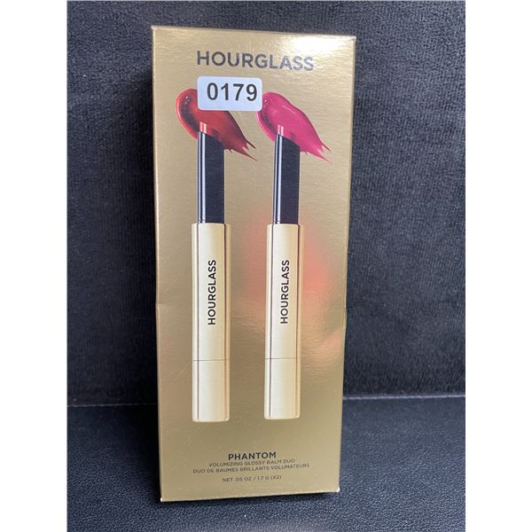 Hourglass Phantom Volumizing Glossy Balm Duo Set (1.7G x 2) Haze & Crave Shades - Brand New