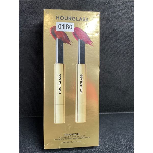 Hourglass Phantom Volumizing Glossy Balm Duo Set (1.7G x 2) Haze & Crave Shades - Brand New