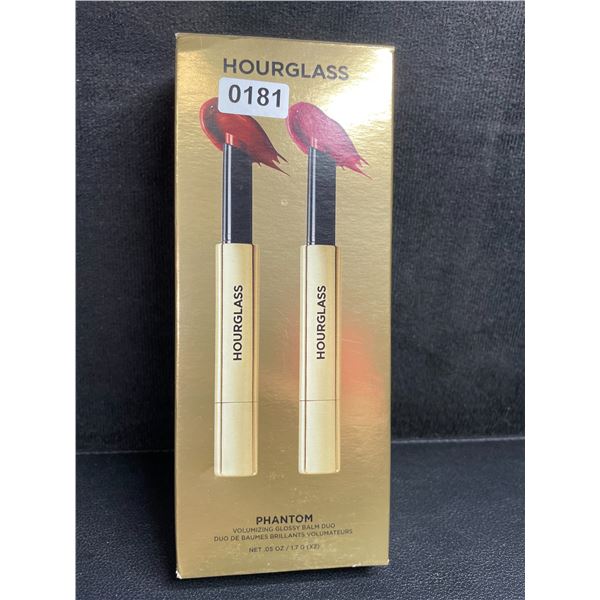 Hourglass Phantom Volumizing Glossy Balm Duo Set (1.7G x 2) Haze & Crave Shades - Brand New