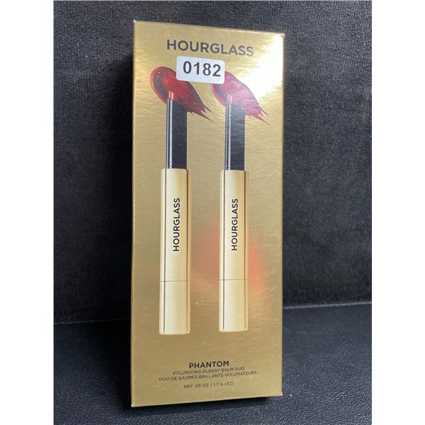 Hourglass Phantom Volumizing Glossy Balm Duo Set (1.7G x 2) Haze & Crave Shades - Brand New