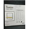 Image 3 : 2-Pack Tatoza Bamboo Square Floating Wall Shelves - Great for Plants, Ornaments, Decor - New