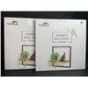 Image 4 : 2-Pack Tatoza Bamboo Square Floating Wall Shelves - Great for Plants, Ornaments, Decor - New