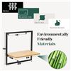 Image 5 : 2-Pack Tatoza Bamboo Square Floating Wall Shelves - Great for Plants, Ornaments, Decor - New
