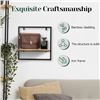 Image 6 : 2-Pack Tatoza Bamboo Square Floating Wall Shelves - Great for Plants, Ornaments, Decor - New