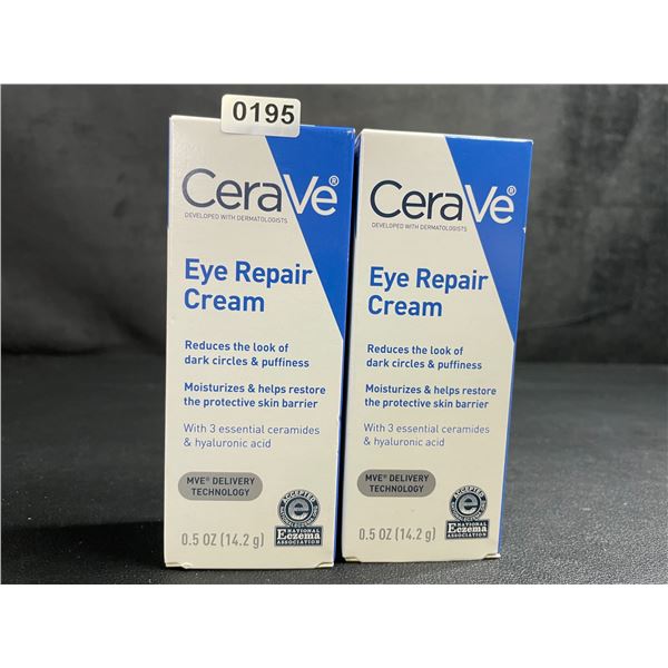 Lot of 2 CeraVe Eye Repair Creams (14.2g) Reduces Dark Circles/Eye Puffiness; Moisturizes/Repairs