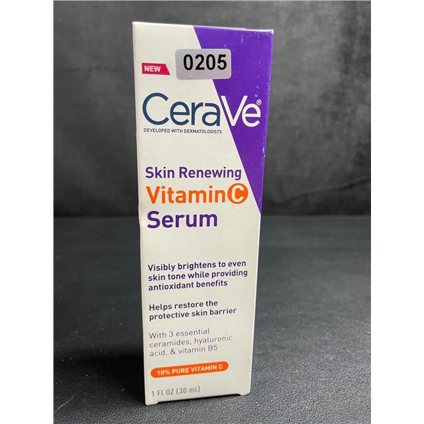 CeraVe Skin Renewing Vitamin C Serum (30ml) Visibly Brightens Skin Tone/Restores Skin - New