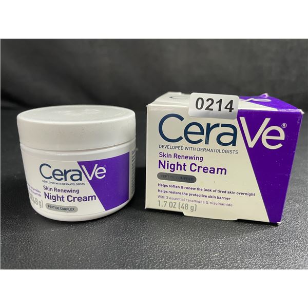 CeraVe Skin Renewing Night Cream (48g) Peptide Complex Skin Renewing Moisturizer - New