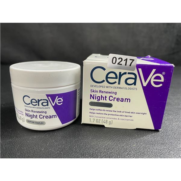 CeraVe Skin Renewing Night Cream (48g) Peptide Complex Skin Renewing Moisturizer - New