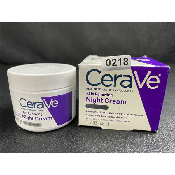 CeraVe Skin Renewing Night Cream (48g) Peptide Complex Skin Renewing Moisturizer - New