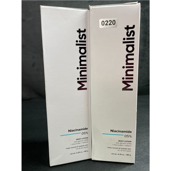 2 Boxes of Minimalist Niacinamide 5% Body Moisturizer Lotions (180g) - New