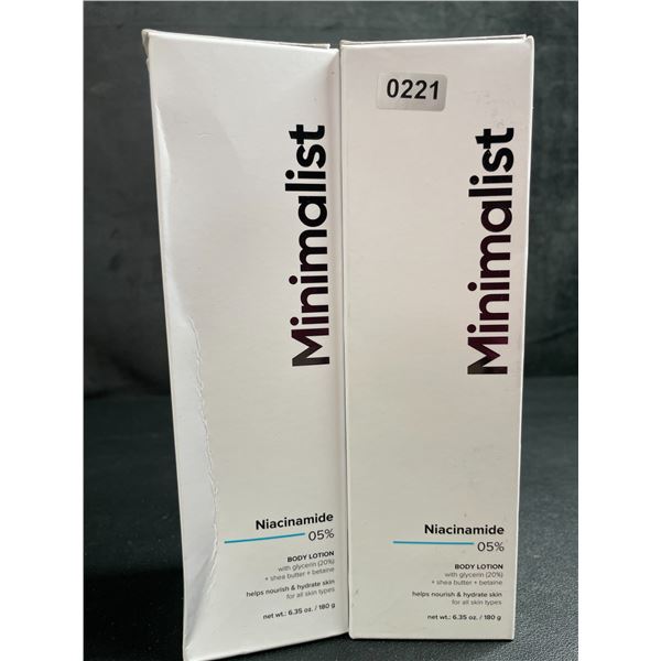 2 Boxes of Minimalist Niacinamide 5% Body Moisturizer Lotions (180g) - New