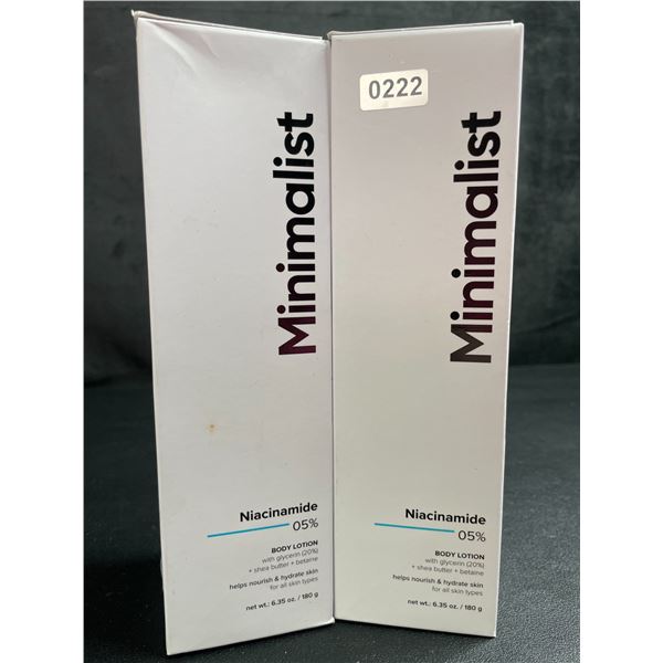2 Boxes of Minimalist Niacinamide 5% Body Moisturizer Lotions (180g) - New