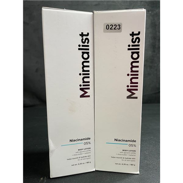 2 Boxes of Minimalist Niacinamide 5% Body Moisturizer Lotions (180g) - New