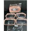 Image 1 : Lot of 2 4-Packs of Clear Cosmetic Storage Bags/Toiletry Travel Bags (Quart Size) 8 Bags Total - New