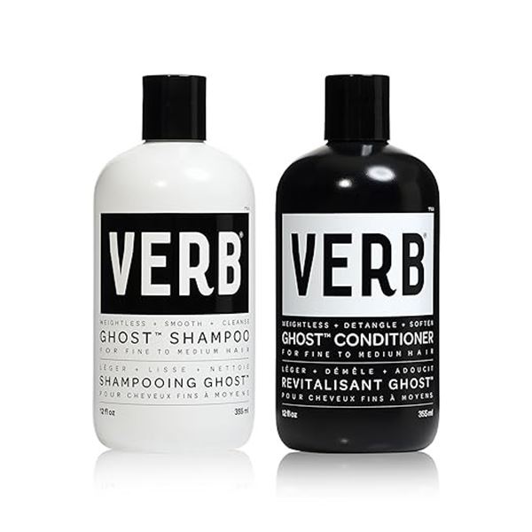 VERB Ghost Shampoo & Conditioner Duo Set (355ml) Cleanses + Moisturizes Hair - New