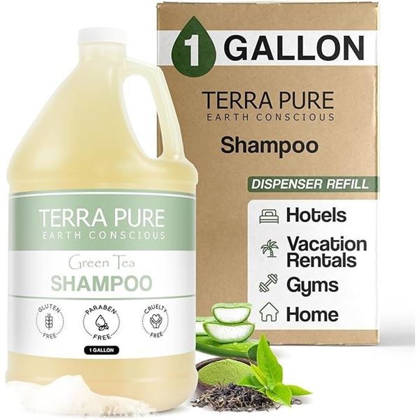 Terra Pure Earth Conscious Nourishing Shampoo (1 Gallon Jug) Green Tea & Green Tea Lemongrass