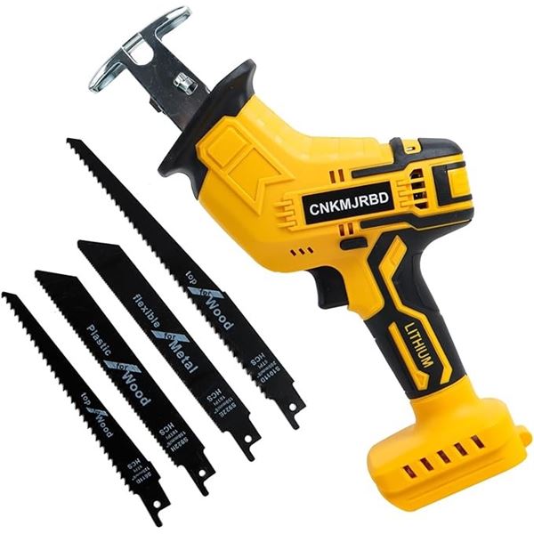 1 Cordless Reciprocating Saw with 4 Blades (No Battery *Compatible with DeWalt Batteries) - New