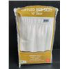 Image 1 : 1 Ruffled Bed Skirt for Queen/King Beds; 16" Drop - 78" x 80" Stays in Place - New
