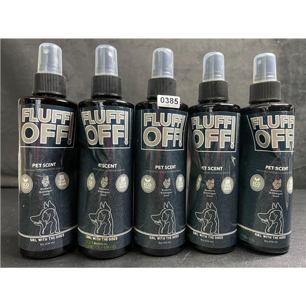5 Bottles of Fluff Off! Pet Scent for Dogs (8oz) Blueberry Bubblegum Scent - New