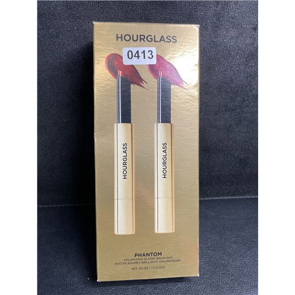 Hourglass Phantom Volumizing Glossy Balm Duo Set (1.7G x 2) Haze & Crave Shades - Brand New