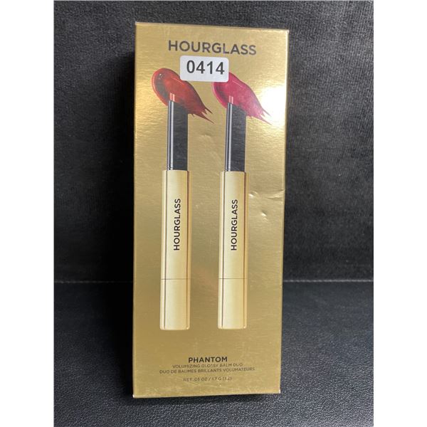 Hourglass Phantom Volumizing Glossy Balm Duo Set (1.7G x 2) Haze & Crave Shades - Brand New