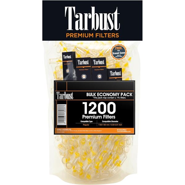 1200PC Bag of Tarbust Cigarette Filters - Removes Tar and Chemicals/Smart Cigarette Filter Tips