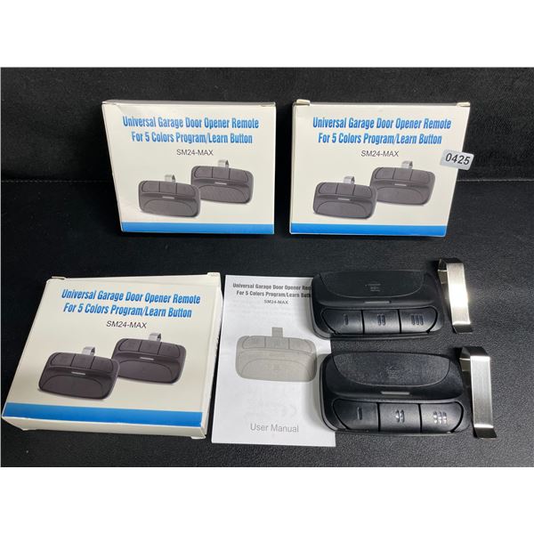 Lot of 3 2-Packs of Universal Garage Door Remotes - Liftmaster/Craftsman/Chamberlain - New