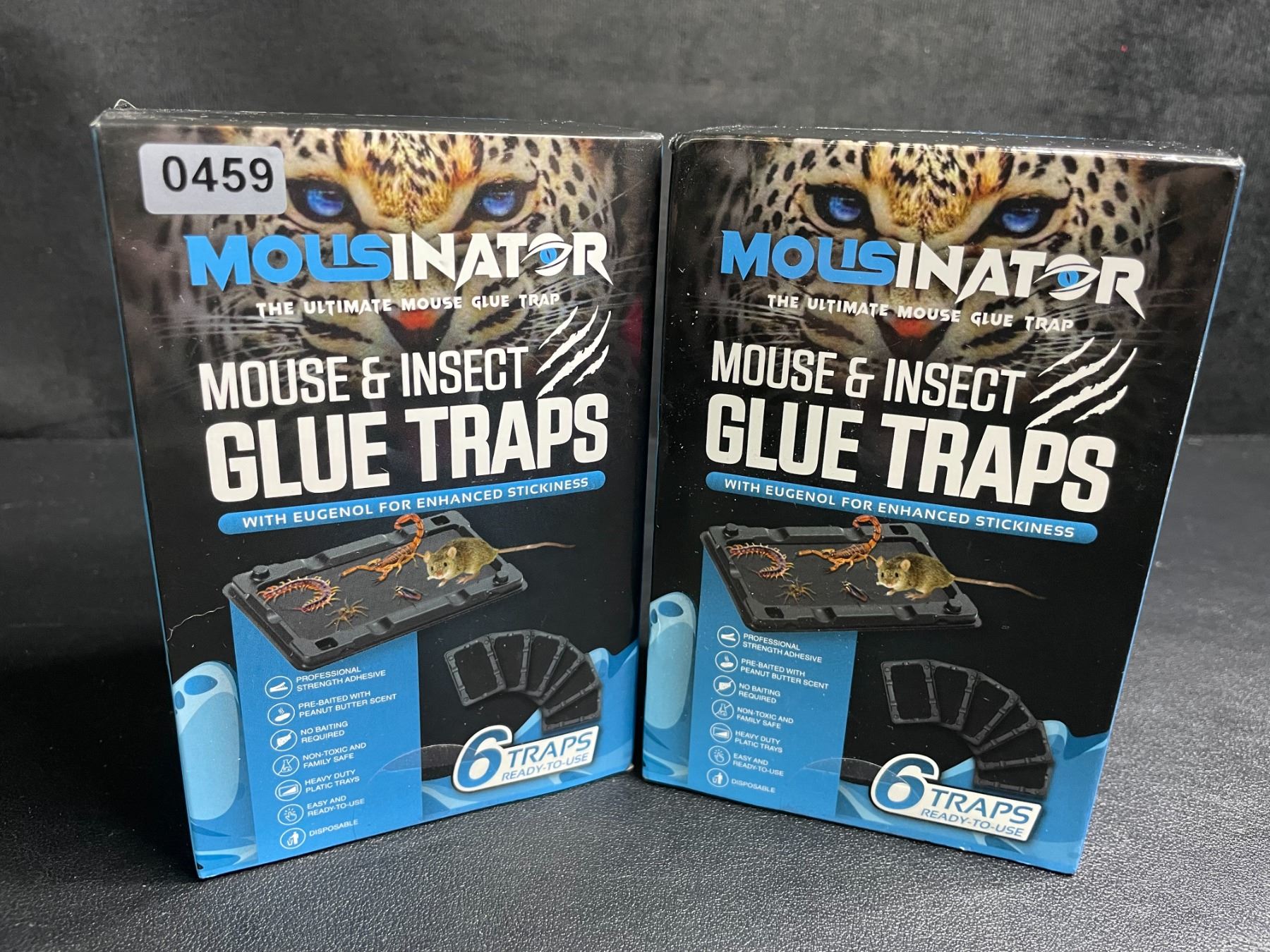 2 Boxes of Mousinator Mouse & Insect Glue Traps - 6 Traps Per Box/12 ...