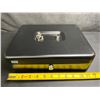 Image 3 : 1 Metal Cash Box/Money Lock Box with Keys - Black - Portable Money Box - New