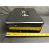Image 4 : 1 Metal Cash Box/Money Lock Box with Keys - Black - Portable Money Box - New