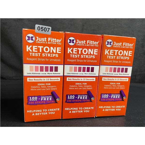 3 Boxes of Ketone Test Strips (150pcs Per Box) Reagent Strips for Urinalysis - New