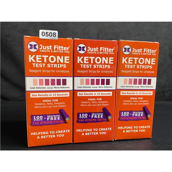 3 Boxes of Ketone Test Strips (150pcs Per Box) Reagent Strips for Urinalysis - New