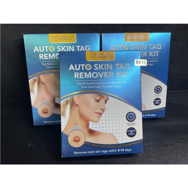 Lot of 3 Auto Skin Tag Remover Kits - Removes Most Skin Tags within 3-14 Days - New