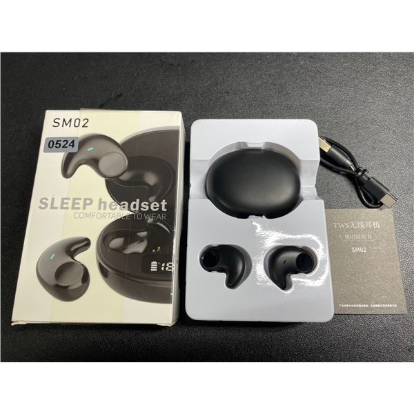 SM02 Sleep Headset/Invisible Sleep Earphones (Low-Profile) Wireless Earbuds - New